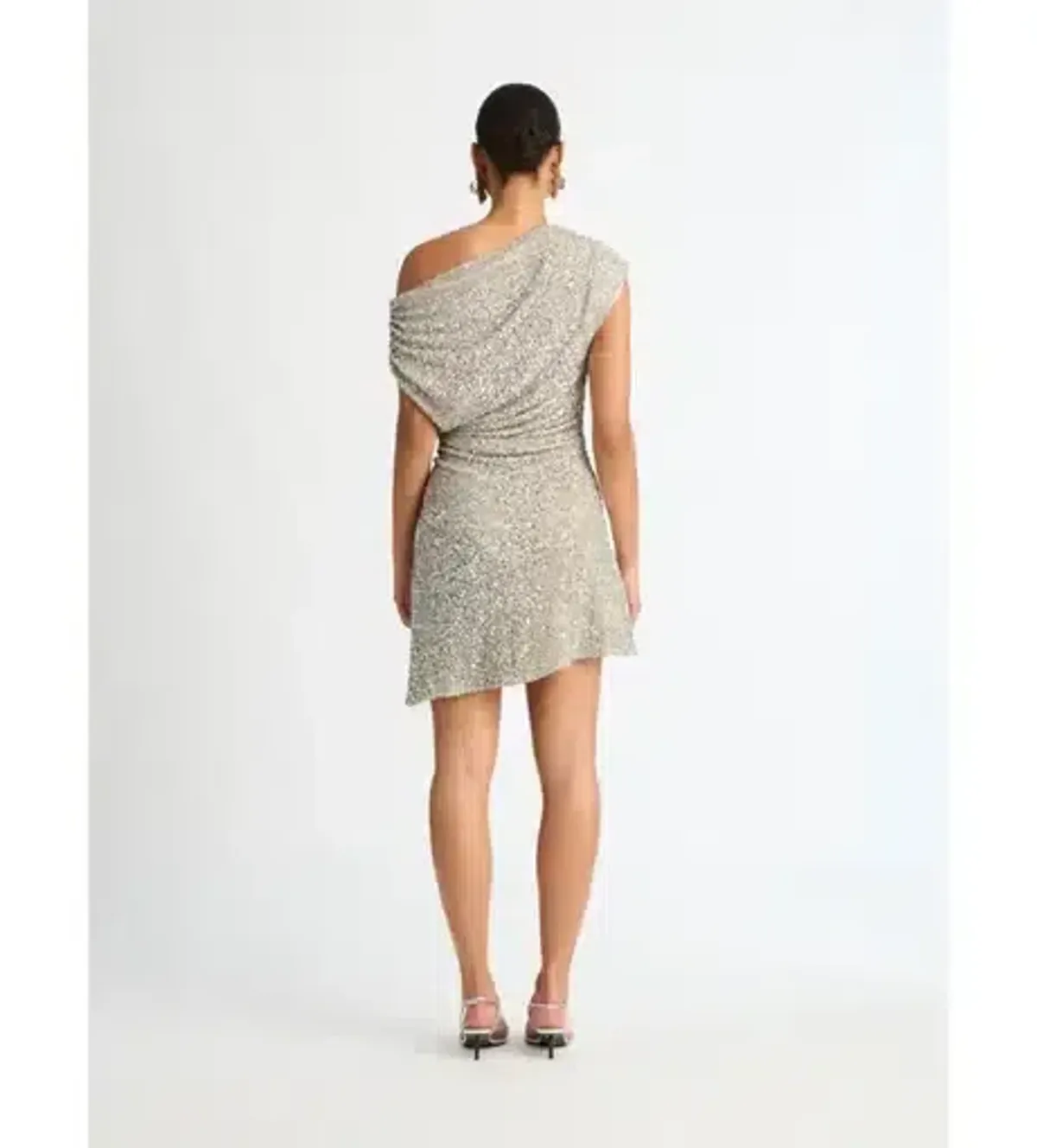 Sheike Glimmer Dress Silver Gold AU 6 - Image 2