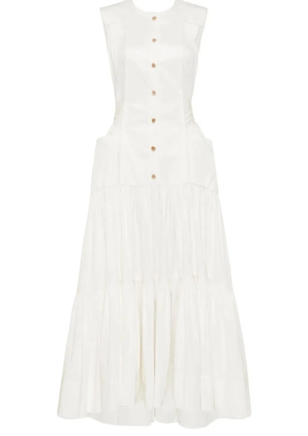 Aje The Hushed Maxi Dress White Size 8 - Image 3