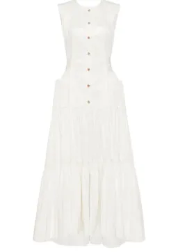 Aje The Hushed Maxi Dress White Size 8 for rent on The Volte - image 3