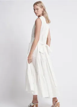 Aje The Hushed Maxi Dress White Size 8 for rent on The Volte - image 2