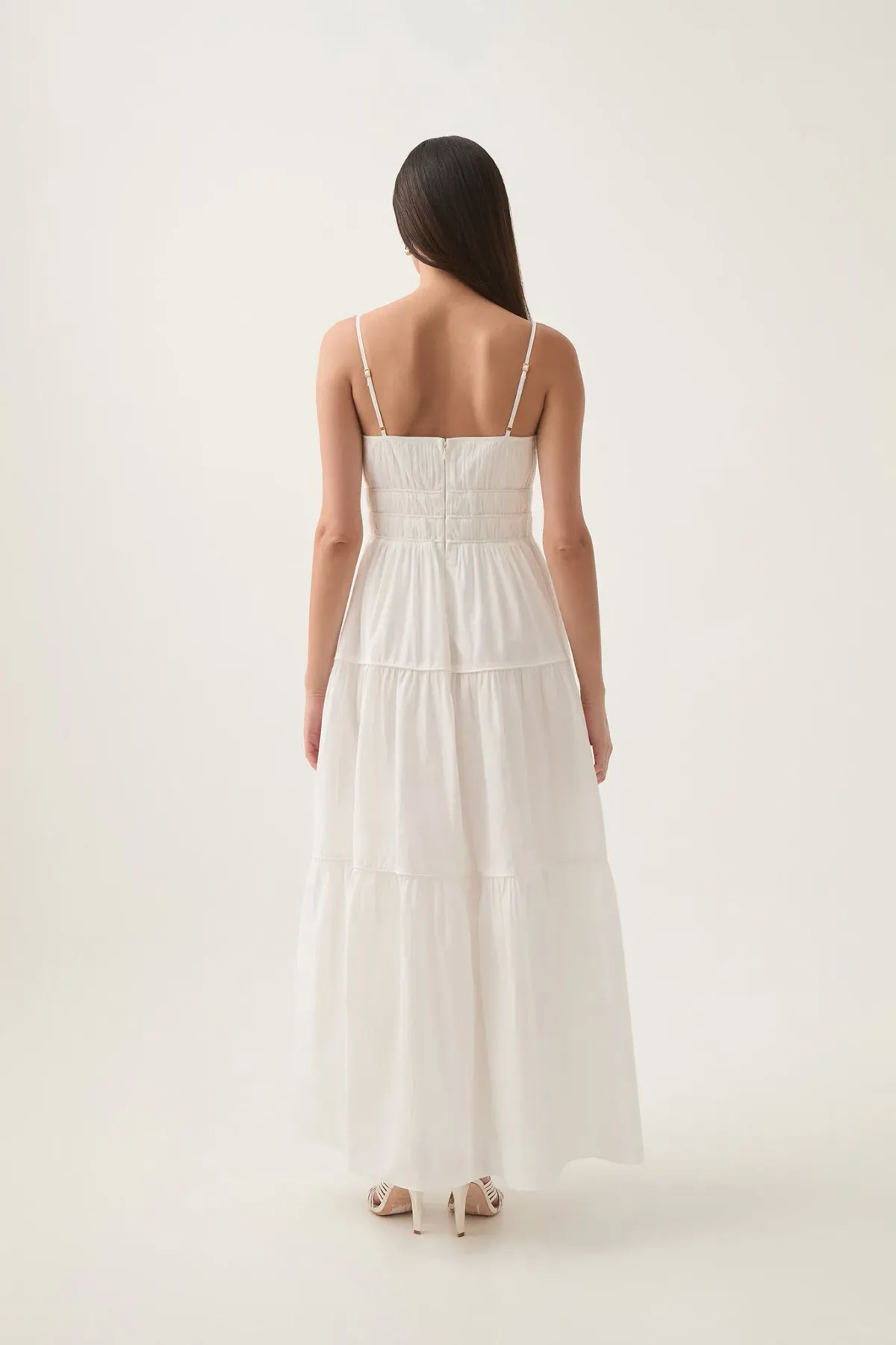 Aje Pendulum Maxi Dress in Ivory Size 6  - Image 3