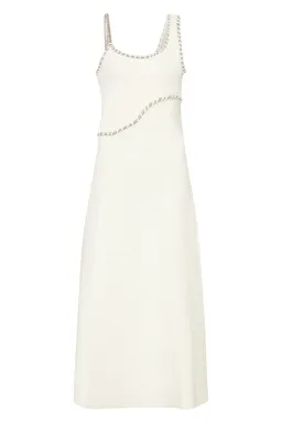 Aje Carve Abstract Knit Midi Dress in Ivory Size 10 for rent on The Volte - image 5