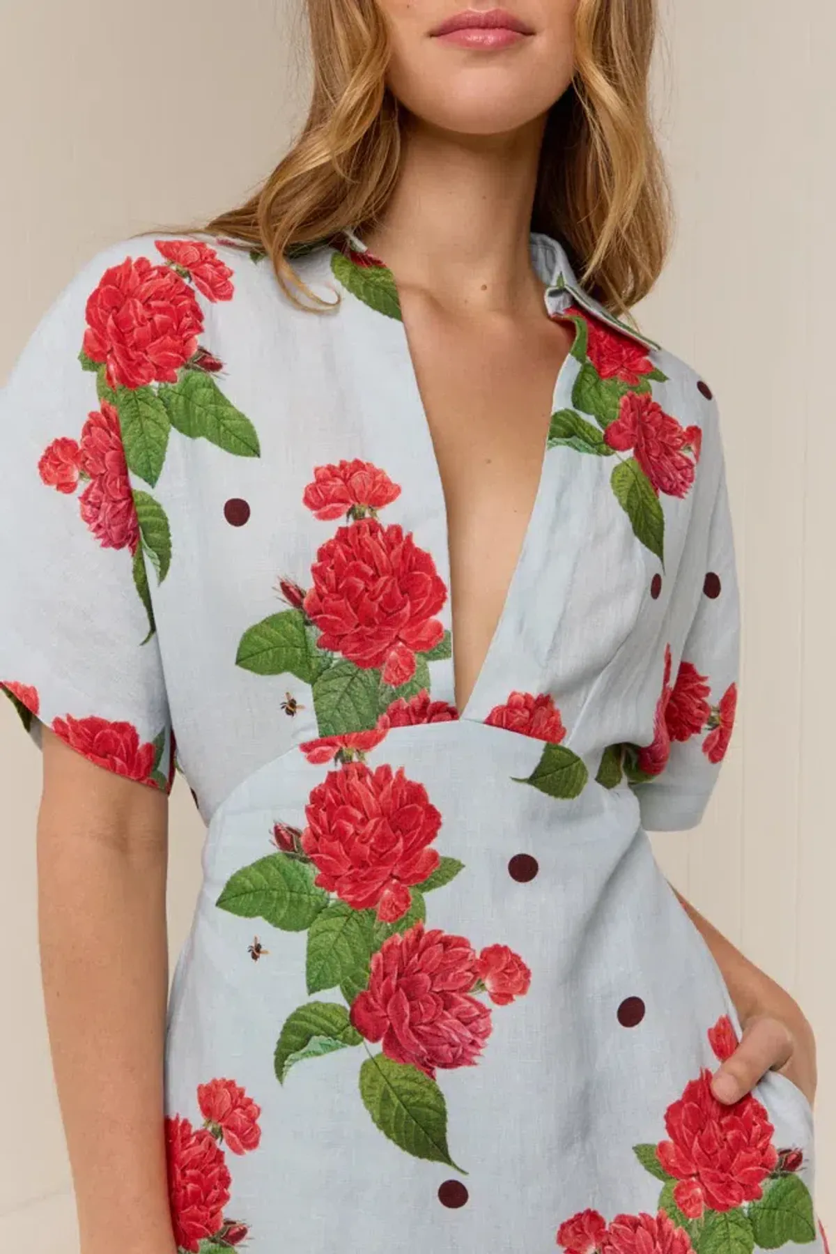 Palm Noosa Jasmine Midi Dress Sky Garden Size 14 - Image 2