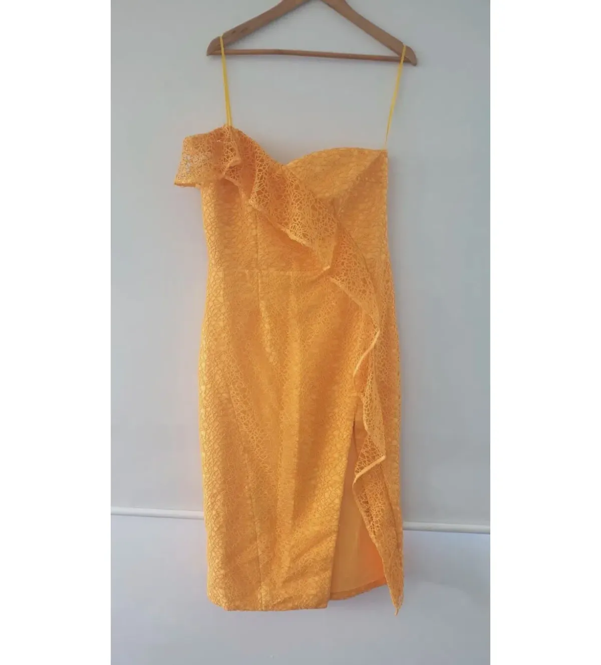 Rebecca Vallance Baha Midi Dress Saffron Yellow In AU 14 - Image 3