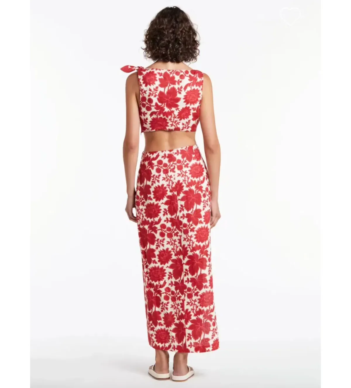 Sir the Label Cinta Knot Midi Dress Valentina Print Size 10 - Image 4