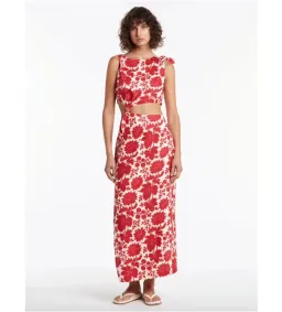 Sir the Label Cinta Knot Midi Dress Valentina Print Size 10 for rent on The Volte - image 1