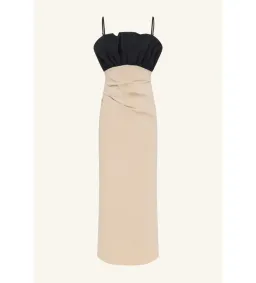 Shona Joy Campbell Bubble Bodice Midi Dress in Oat Milk Size 10 for rent on The Volte - image 6