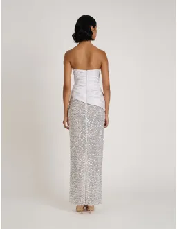 Eliya the Label Gia Maxi Gown Silver Size 8 for rent on The Volte - image 4