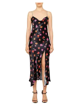 Bec & Bridge Black Floral Midi Slip Dress Size AU 6 / US 2 for rent on The Volte - image 1