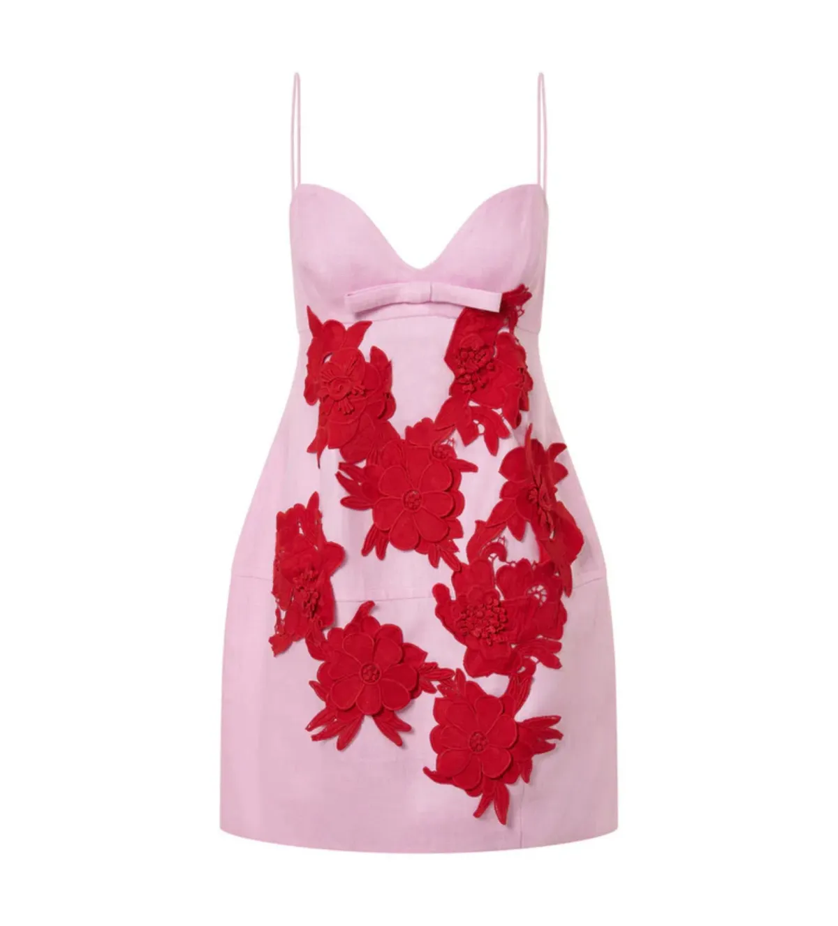 Oroton Contrast 3D Flower Mini Dress Size AU 12  - Image 5
