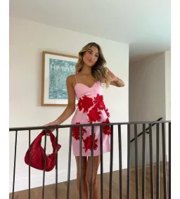 Oroton Contrast 3D Flower Mini Dress Size AU 12  for rent on The Volte - image 2