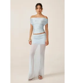 Ance Gria Grace Top & Skirt Set Sky Blue Size M AU 10  for rent on The Volte - image 1