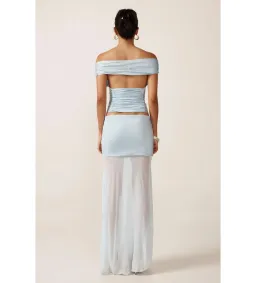 Ance Gria Grace Top & Skirt Set Sky Blue Size M AU 10  for rent on The Volte - image 3