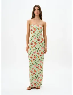 Roame Riva Maxi Dress in Pistachio Bloom Size AU12 for rent on The Volte - image 1