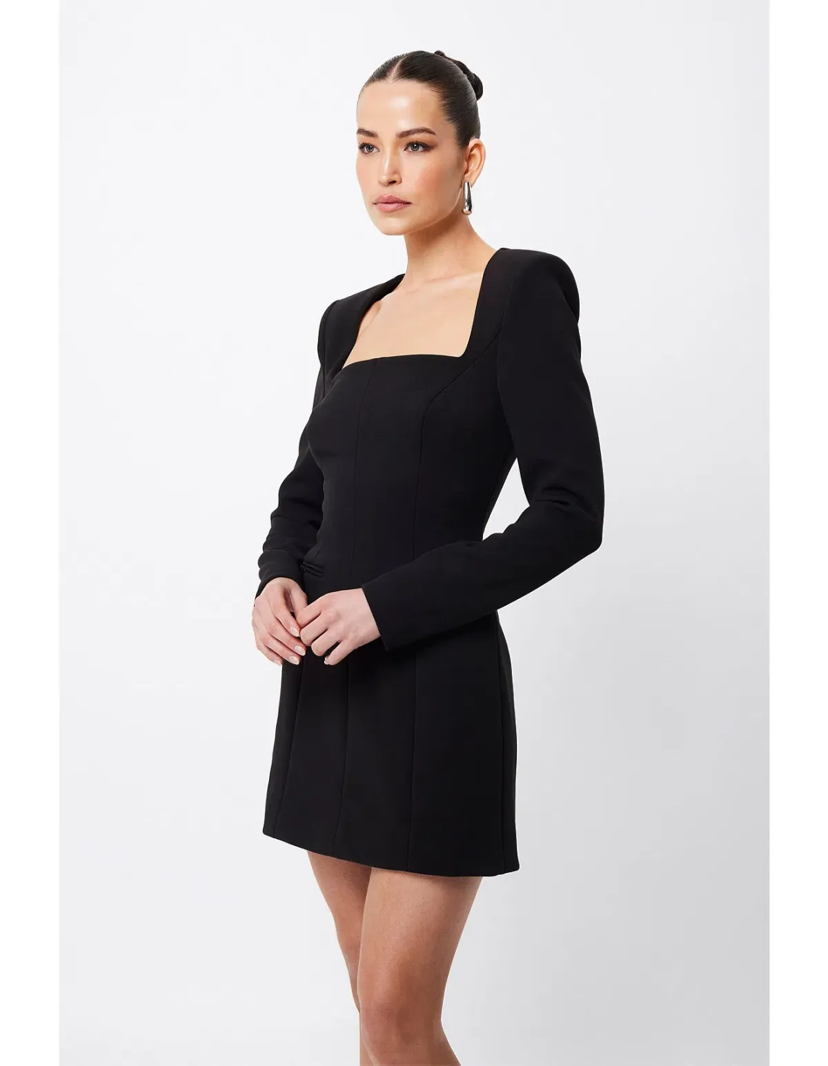 Mossman Origin Mini Dress Black Size 8 - Image 2