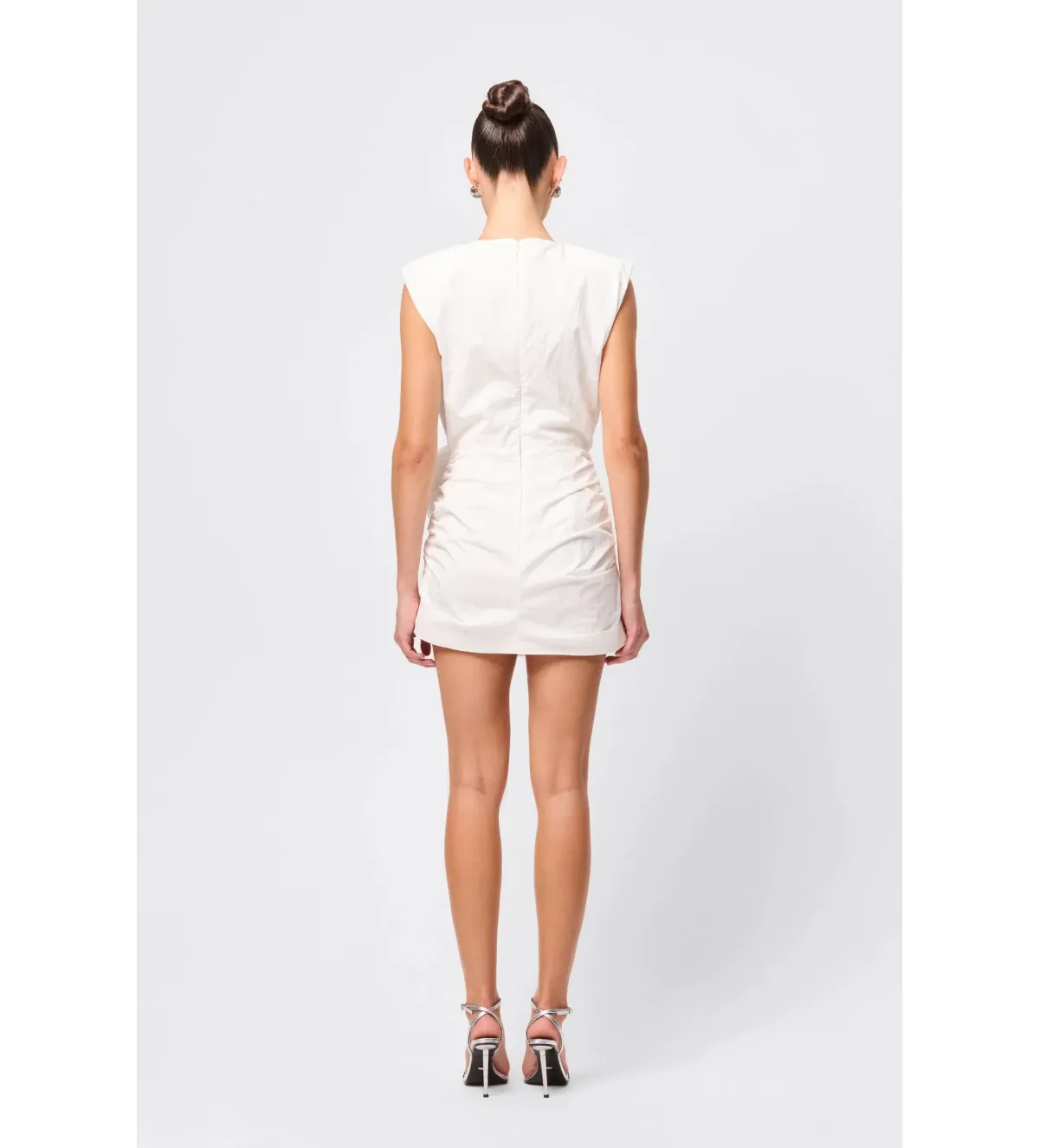 Mossman Wrapped In You Mini Dress in White Size AU12 - Image 2