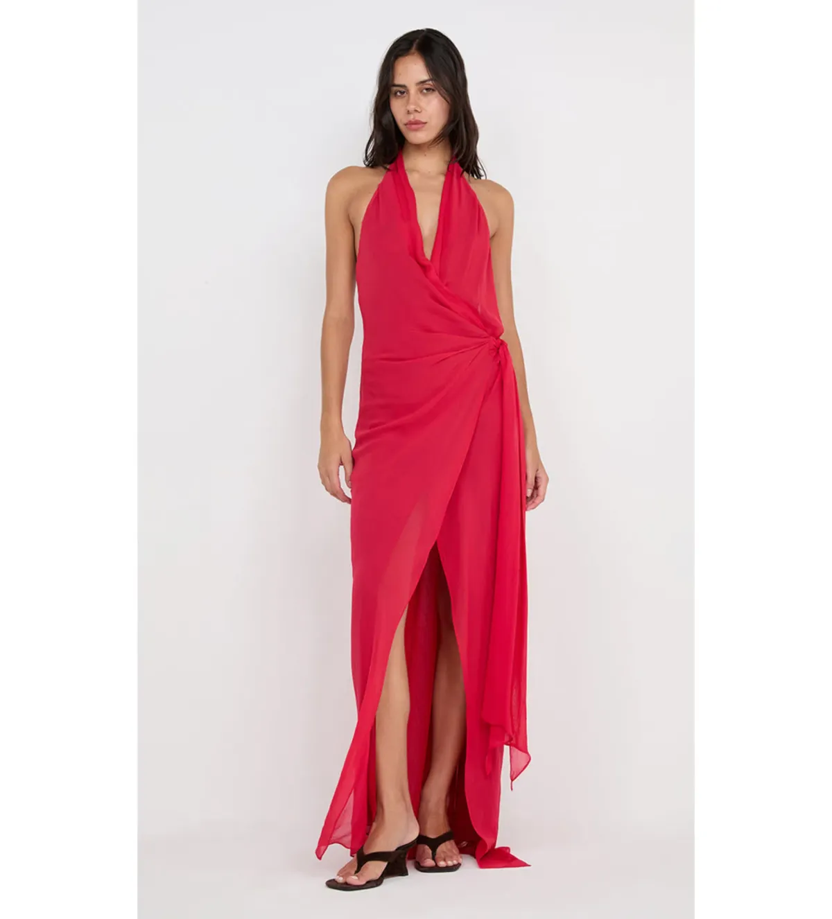 Bec & Bridge Soneva Wrap Dress Strawberry Size 8  - Image 1