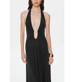 Misha Jennifer Cupro Maxi Dress in Black Size 10 for rent on The Volte - image 4