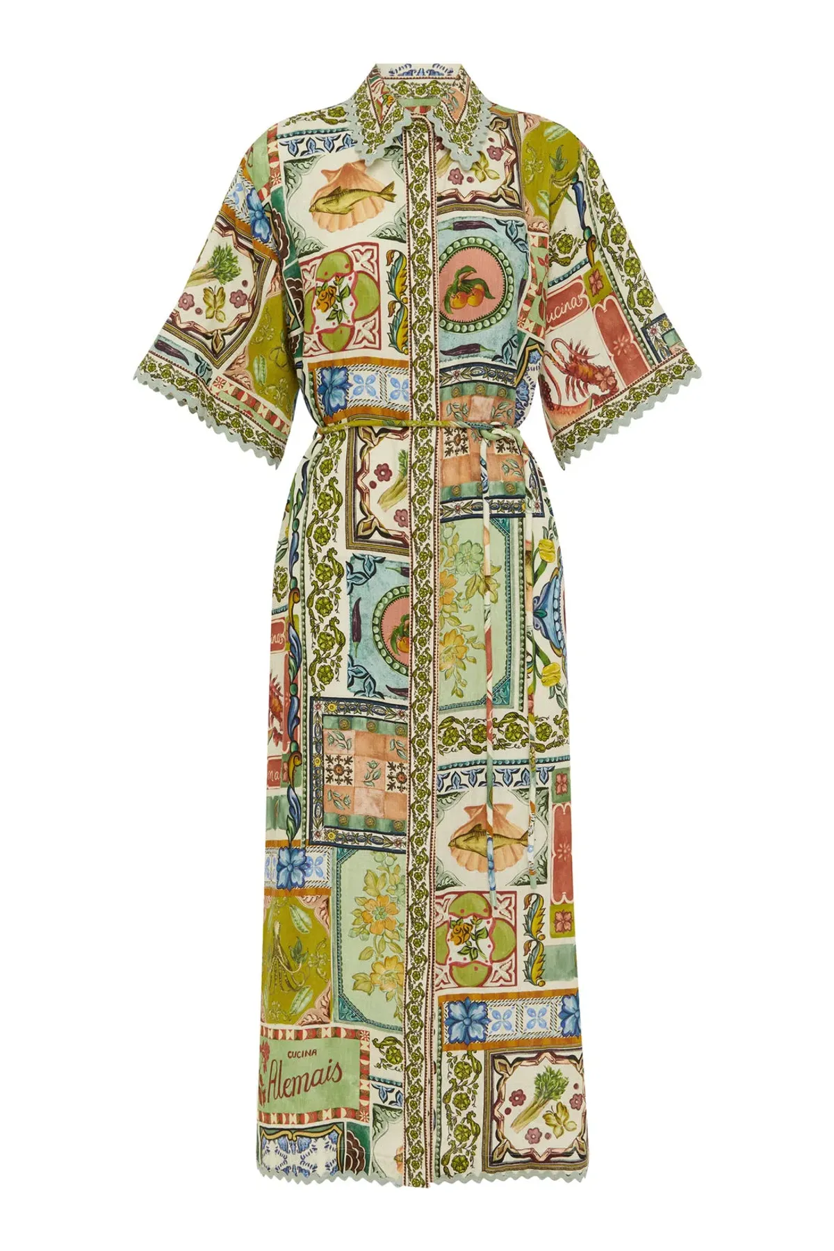 Alemais Tommasina Shirtdress Multi Size 14 - Image 4
