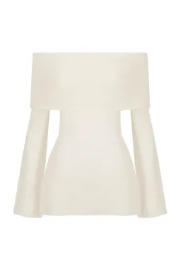 Hansen and Gretel Tozzi Knit Top Ivory Size 6 for rent on The Volte - image 8