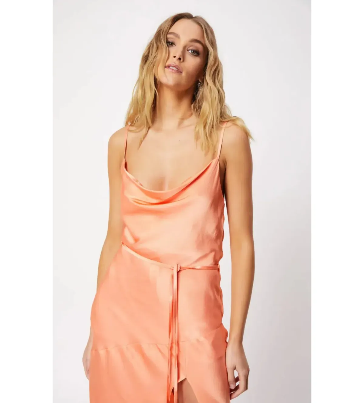 Mossman Crazy For You Midi Dress in Peach Size 8 - Image 3
