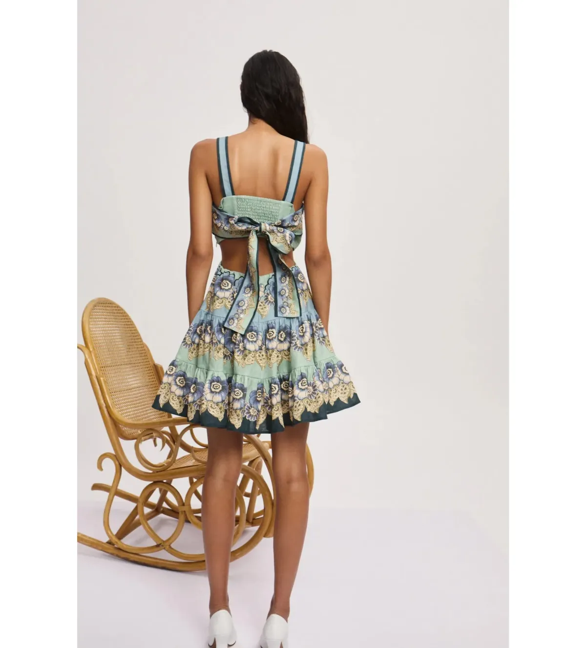 Alemais Madalena Cut Out Mini Dress Size 6 - Image 3