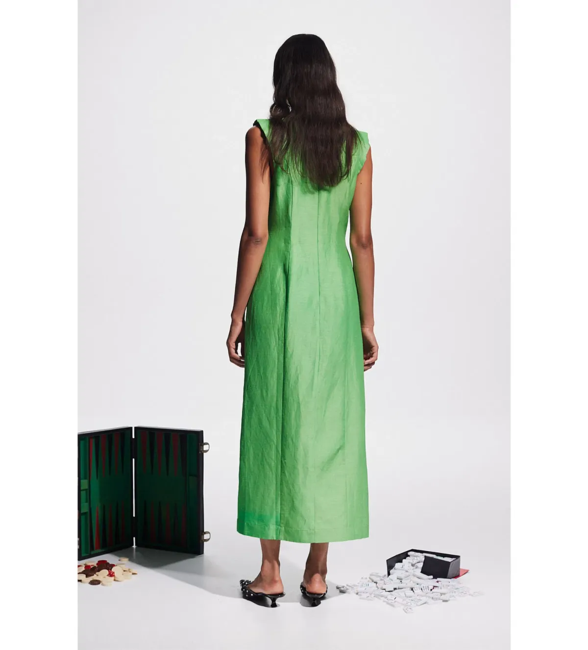 Alemais Dazzle Midi Dress in Green Size 8 - Image 3