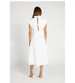 Dissh Della High Neck Midi Linen Dress SIze AU 6 for rent on The Volte - image 3