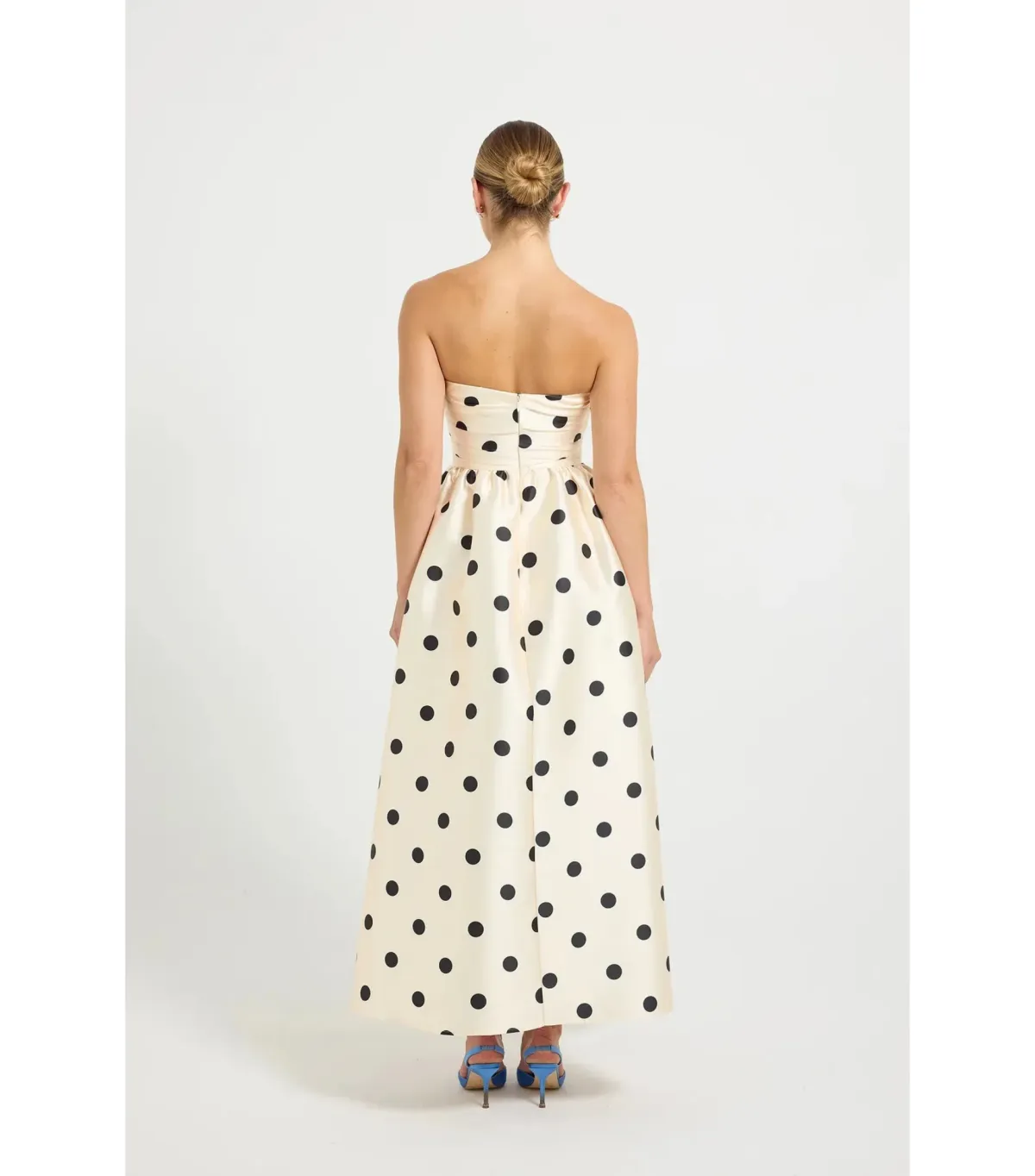 Pasduchas Dottie Strapless Midi Dress Polka Dots Size AU 10 - Image 3