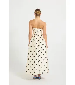 Pasduchas Dottie Strapless Midi Dress Polka Dots Size AU 12 for rent on The Volte - image 3