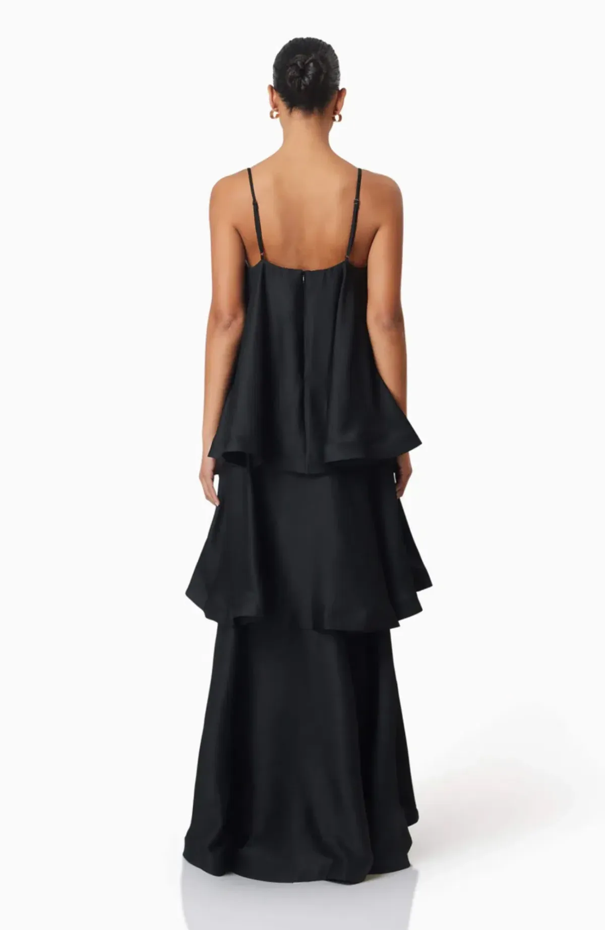 Elliatt Tilly Tiered Maxi Dress in Black Size Small / AU 8 - Image 4