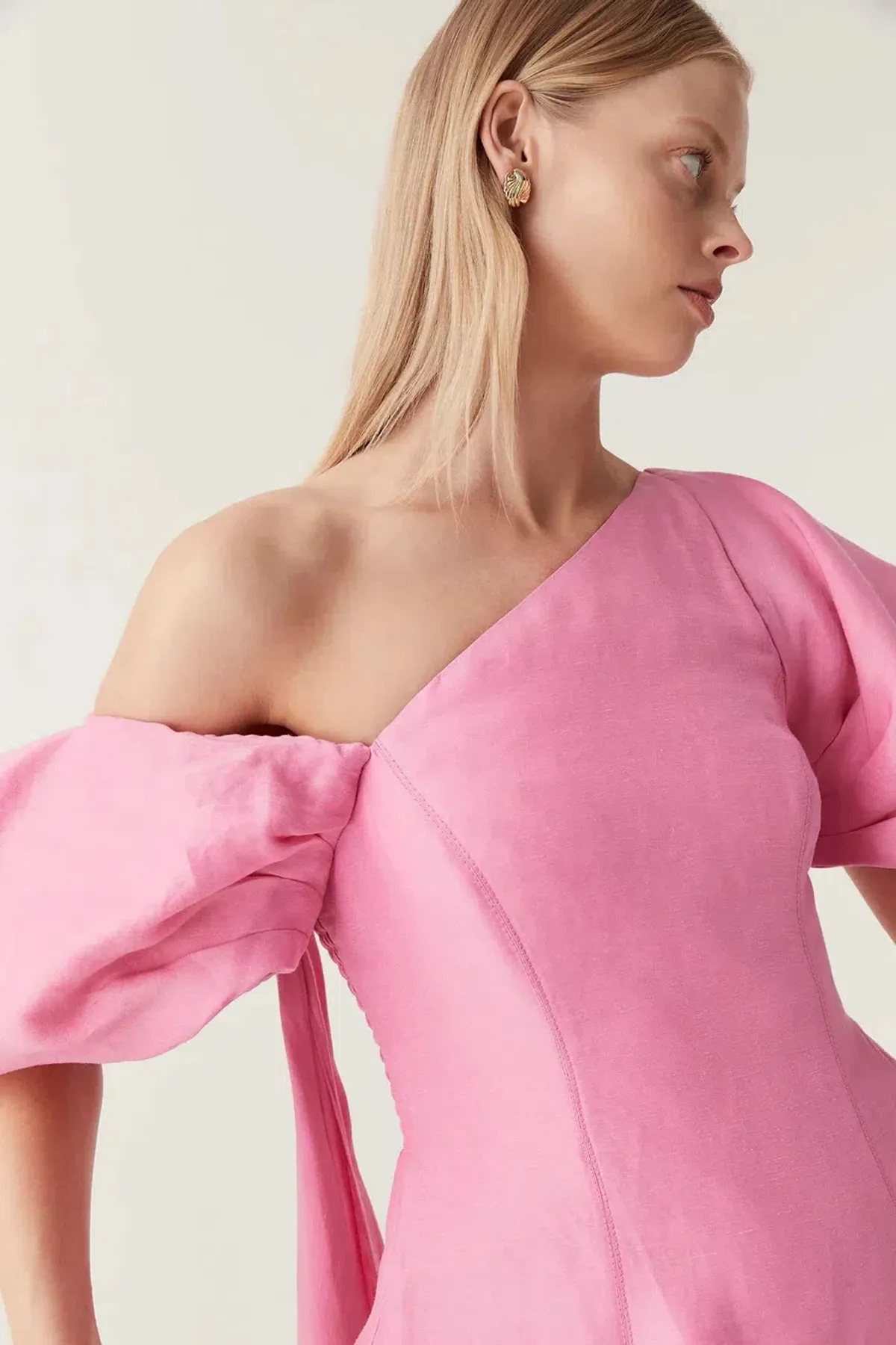 Aje Arista Tulip Sleeve Midi Dres Size 12 - Image 4