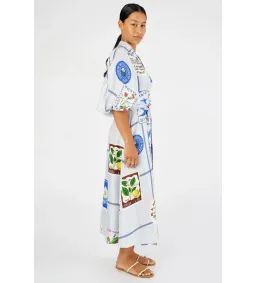 Oroton Picnic Print Silk Wrap Midi Dress Size 10  for rent on The Volte - image 3