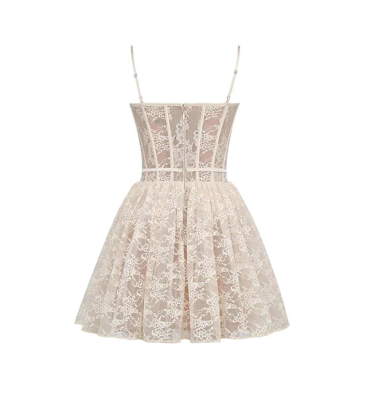 House Of CB Louisa Vintage Cream Mini Dress in Size AU 8 - Image 7