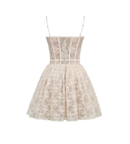 House Of CB Louisa Vintage Cream Mini Dress in Size AU 8 for rent on The Volte - image 7