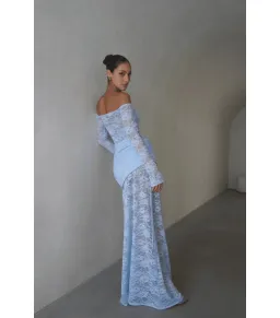 Deconduarte Christiana Maxi Dress Powder Blue Size AU 12 for rent on The Volte - image 3