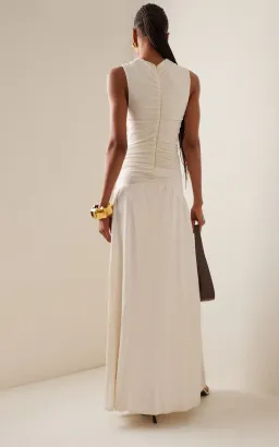 ANNA QUAN Fleur Maxi Dress Vanilla Cream 8  for rent on The Volte - image 2