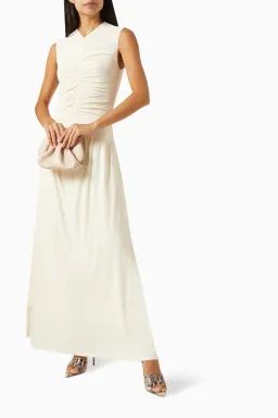 ANNA QUAN Fleur Maxi Dress Vanilla Cream 8  for rent on The Volte - image 4