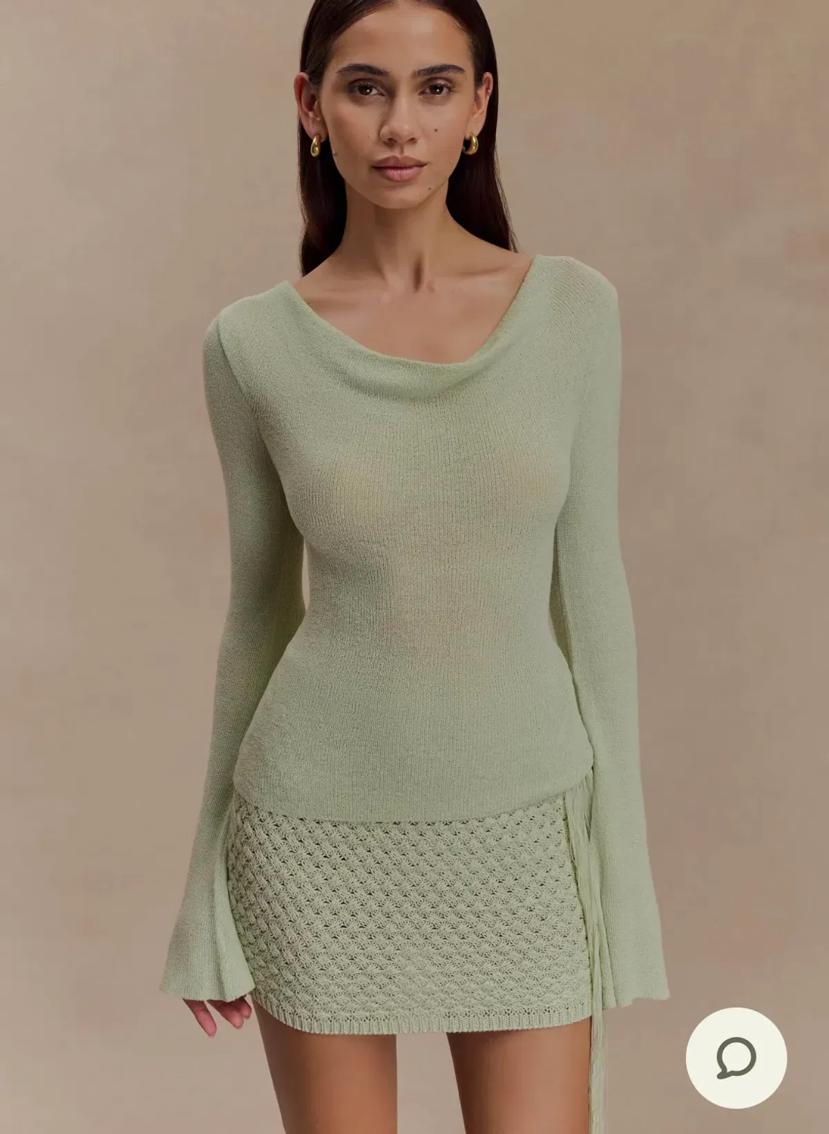 Meshki Green Crochet Elowen Top & Terrymae Skirt - Image 1