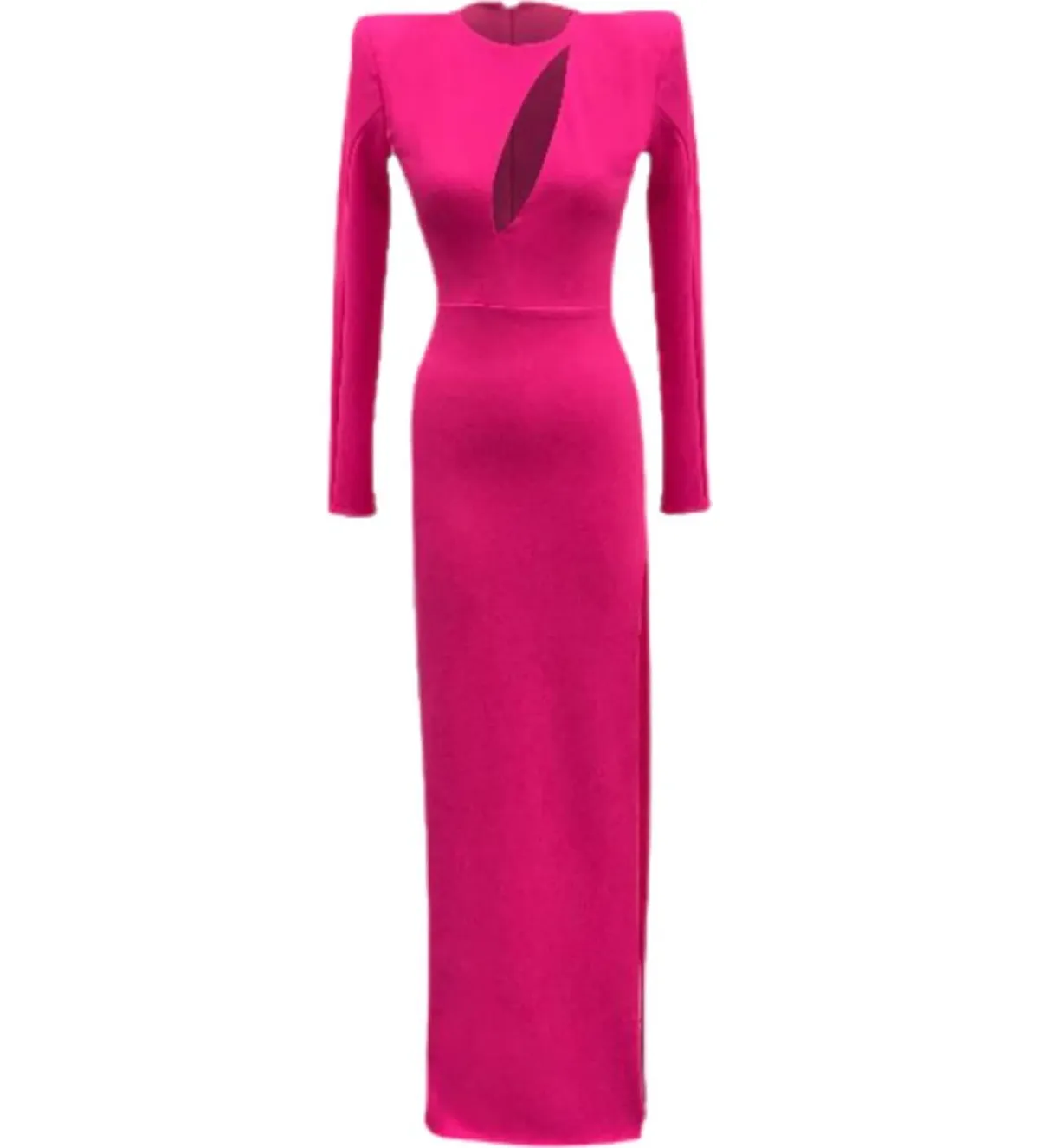 Meraki Official Alex Keyhole Gown Neon Pink Size AU 8 - Image 5