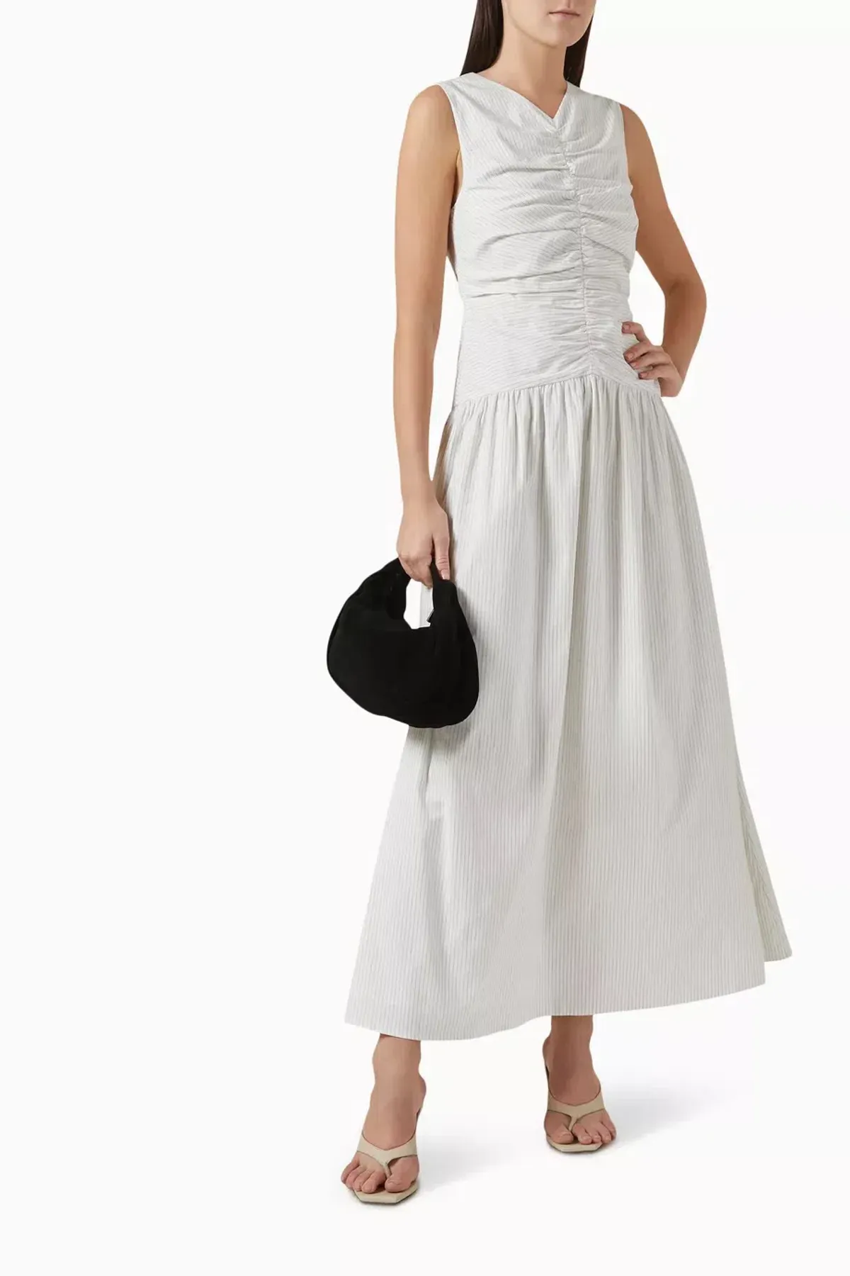 ANNA QUAN Arabella Maxi Dress Taupe Stripe 8 - Image 1