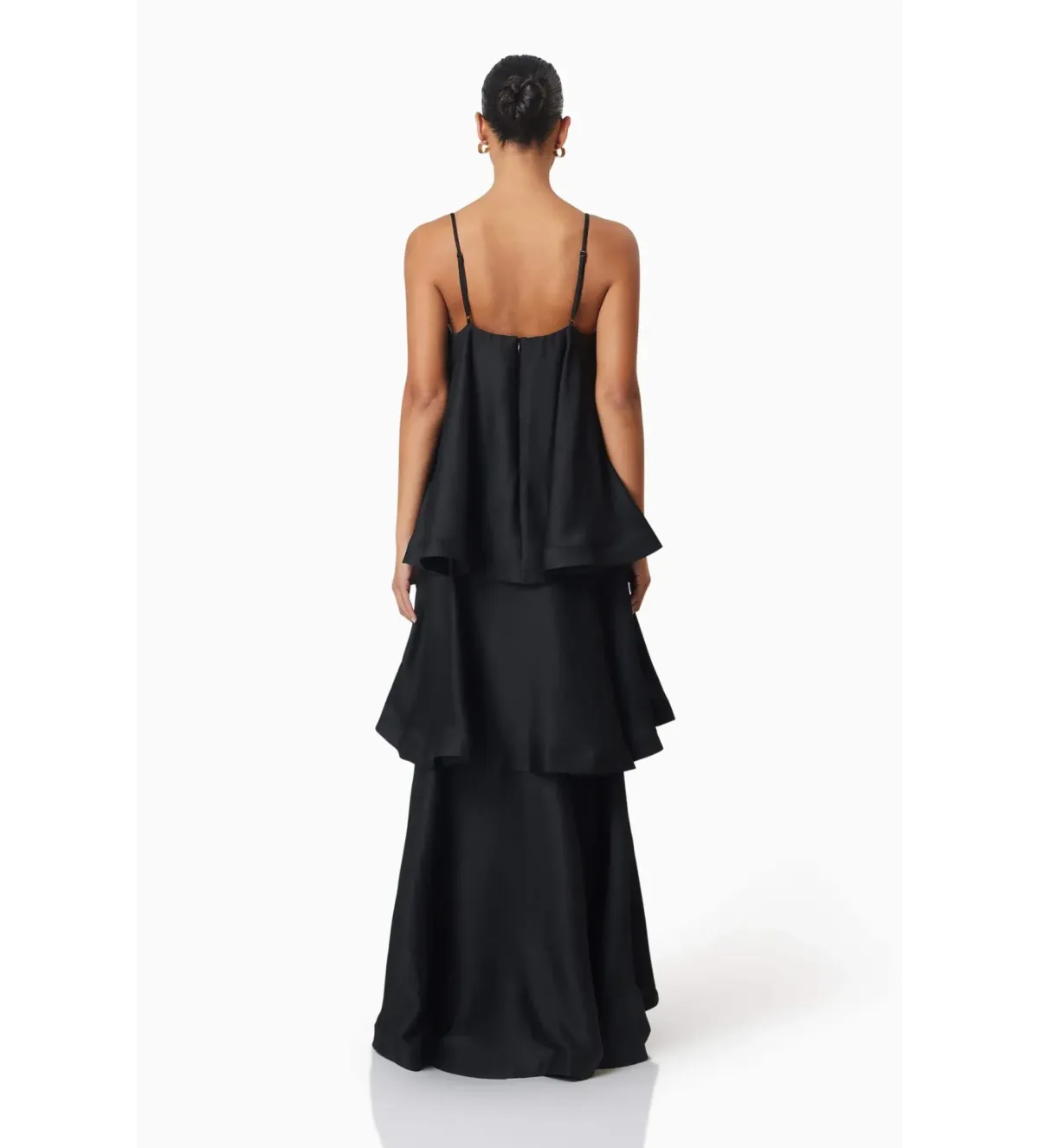 Elliatt Tilly Tiered Maxi Dress Black Size AU 8 - Image 4