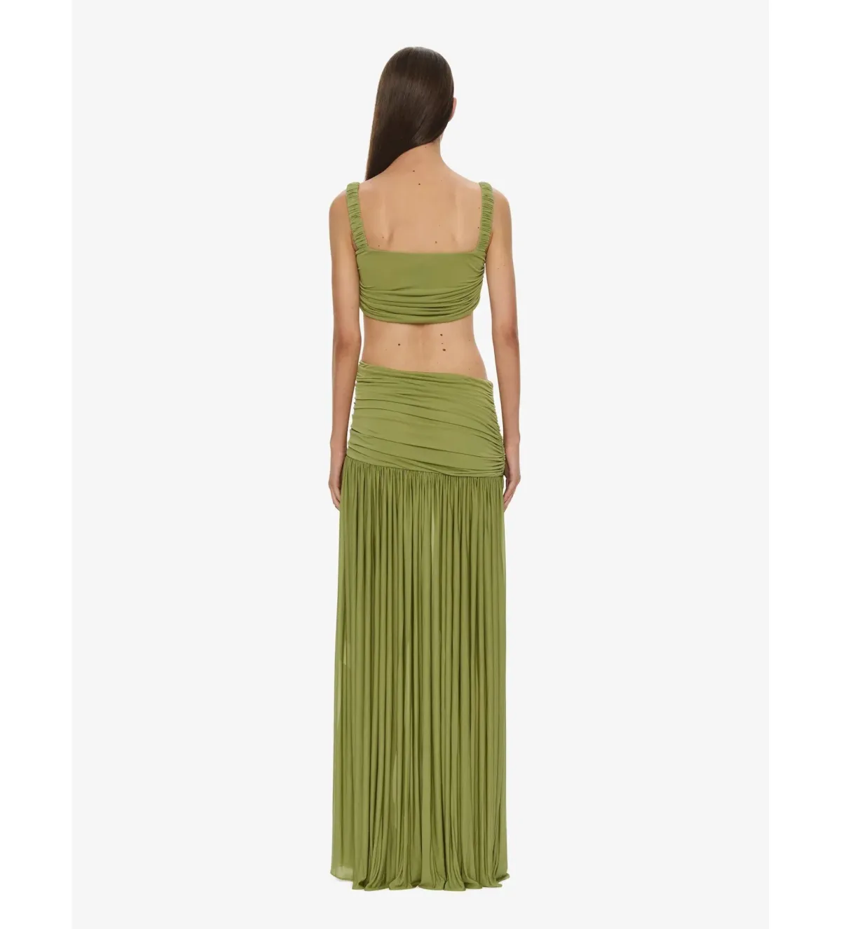 Christopher Esber Orion Separation Gown Green Olive Size AU 8 - Image 3