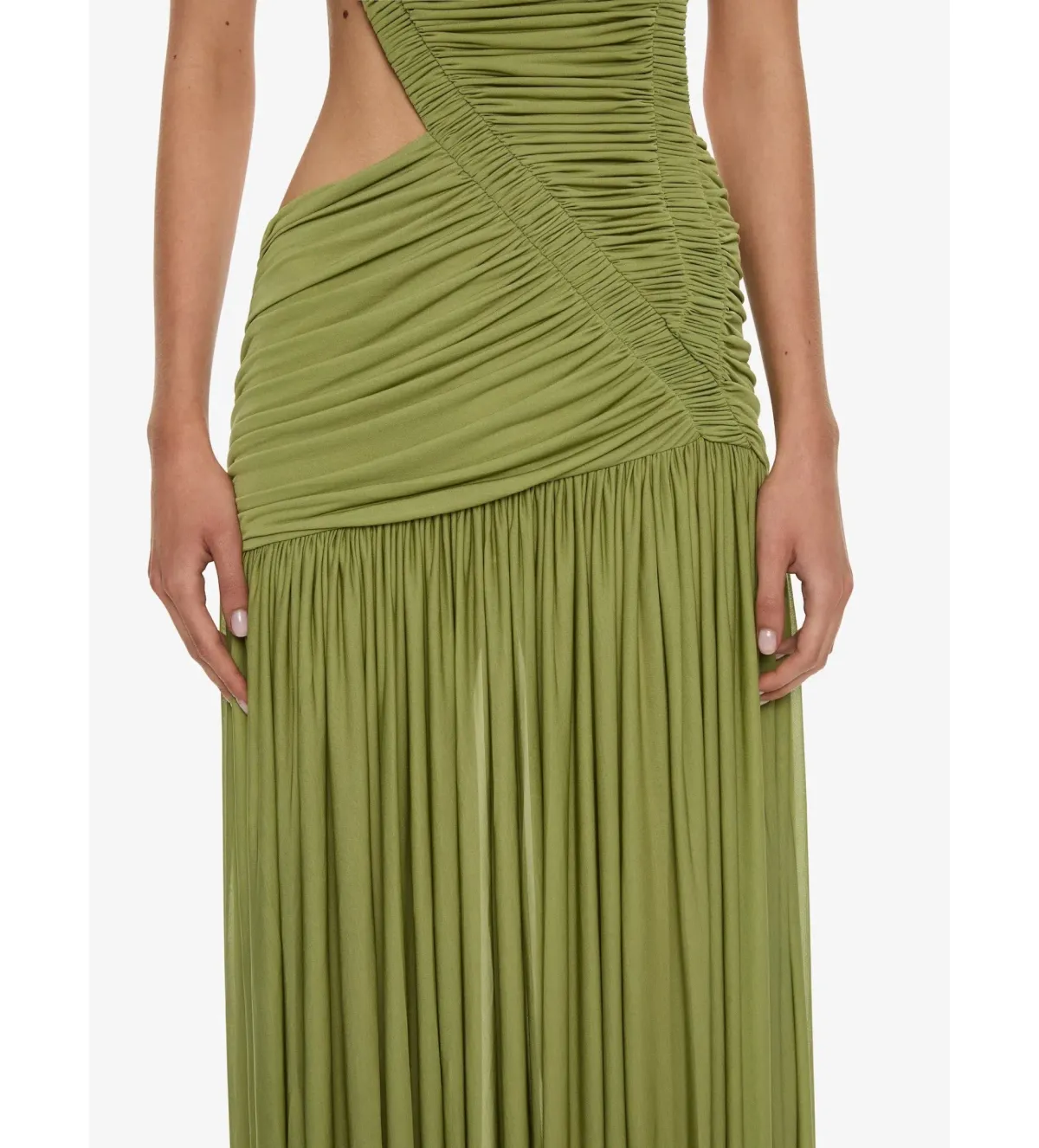 Christopher Esber Orion Separation Gown Green Olive Size AU 8 - Image 5