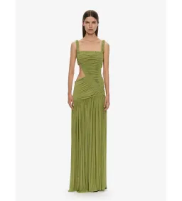Christopher Esber Orion Separation Gown Green Olive Size AU 8 for rent on The Volte - image 1