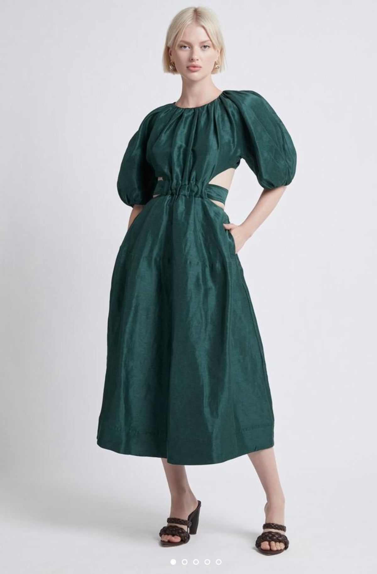 Aje Mimosa Cutout Dress Emerald Size 8 - Image 1