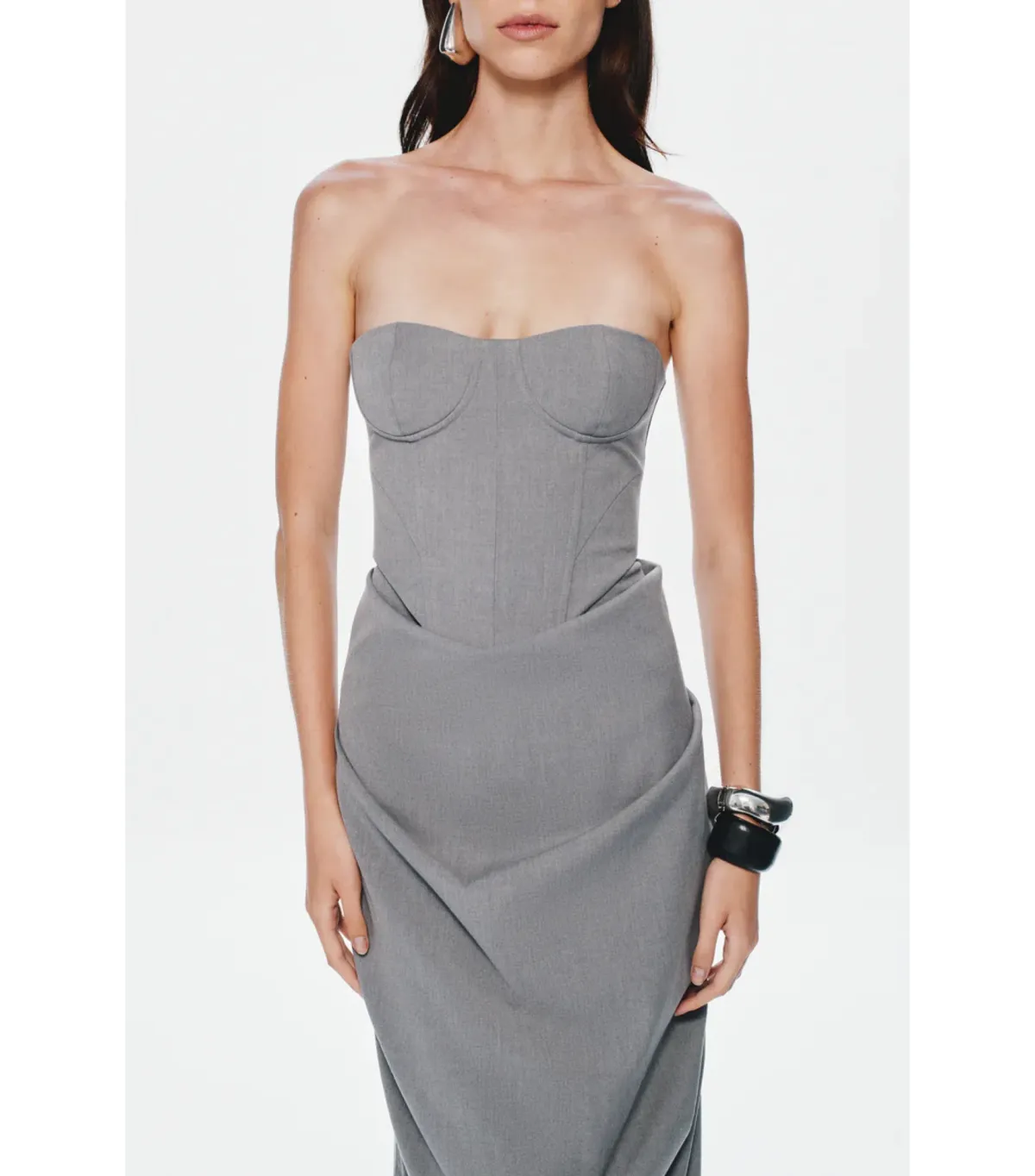 MISHA The Henri Suiting Top and Maxi Skirt Grey Size 6/XS - Image 2