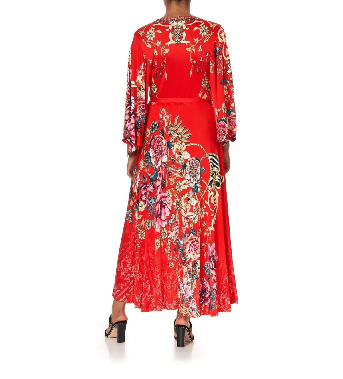 Camilla Jersey Wrap Midi Dress And The Queen in Wore Red Size M AU 12 - Image 2