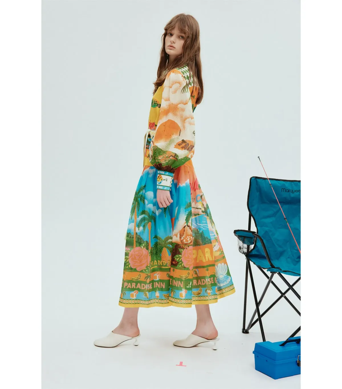 Alemais Paradiso Midi Shirtdress in Multi Size AU 10  - Image 3
