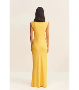 Shona Joy Pierce Sleeveless Maxi Dress in Sunflower Size AU 8 for rent on The Volte - image 5